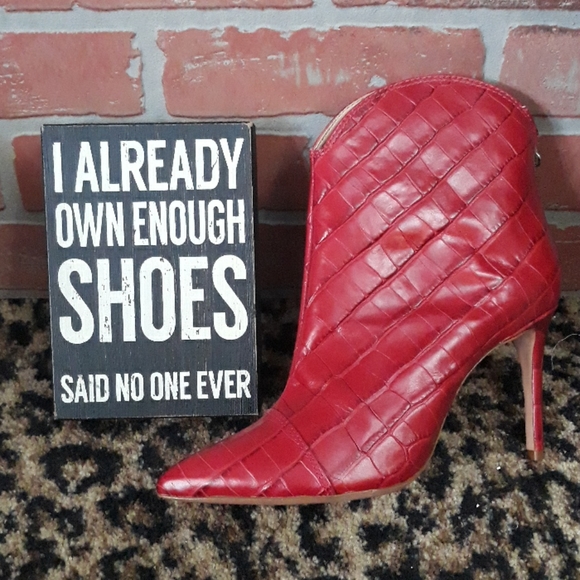 SCHUTZ Celia Scarlet Red High Heel Boots NEW Hot